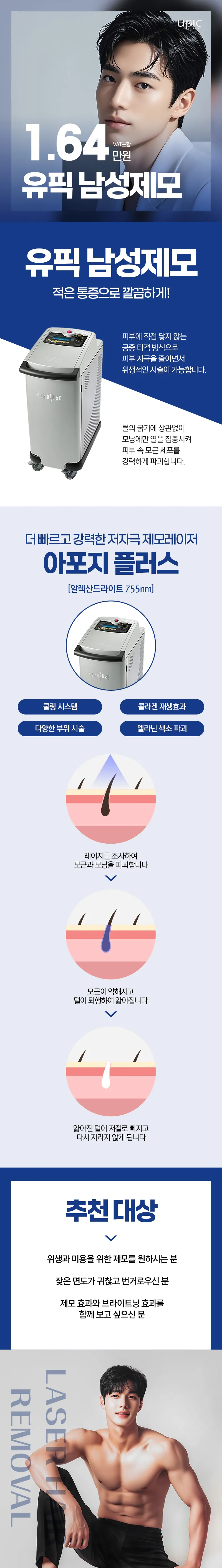 유픽의원 송도 깔끔한 자기관리_남성제모 이벤트, 시술 상세 이미지