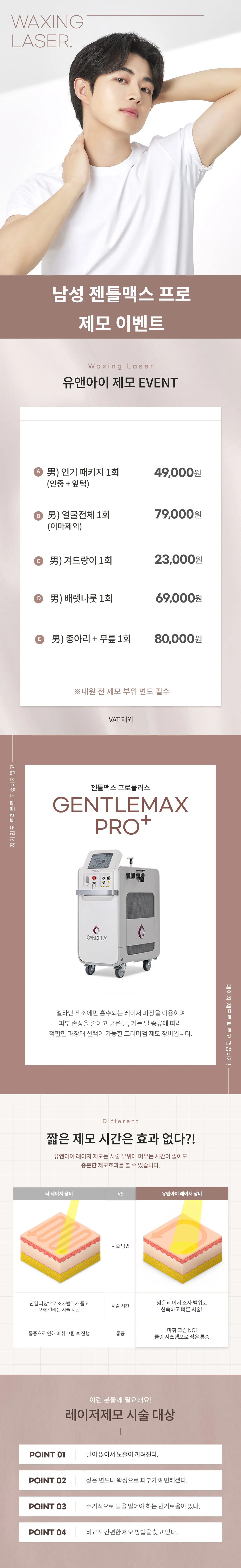 유앤아이의원 여의도점 여의도) 男 젠틀맥스 프로 제모 이벤트, 시술 상세 이미지