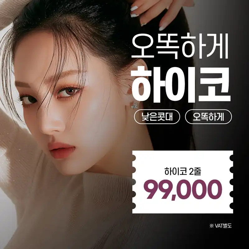 분당 하이코 낮은콧대 오똑하게