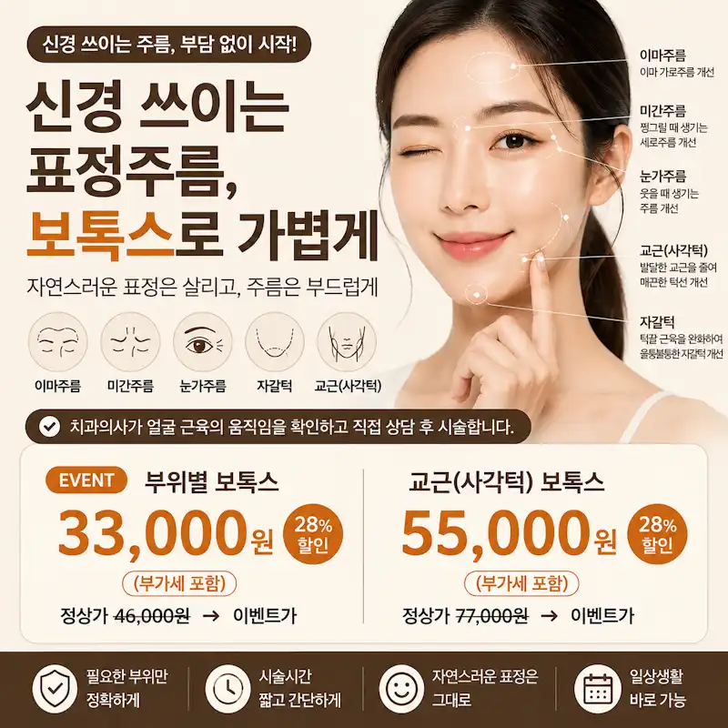 표정주름, 보톡스로 가볍게