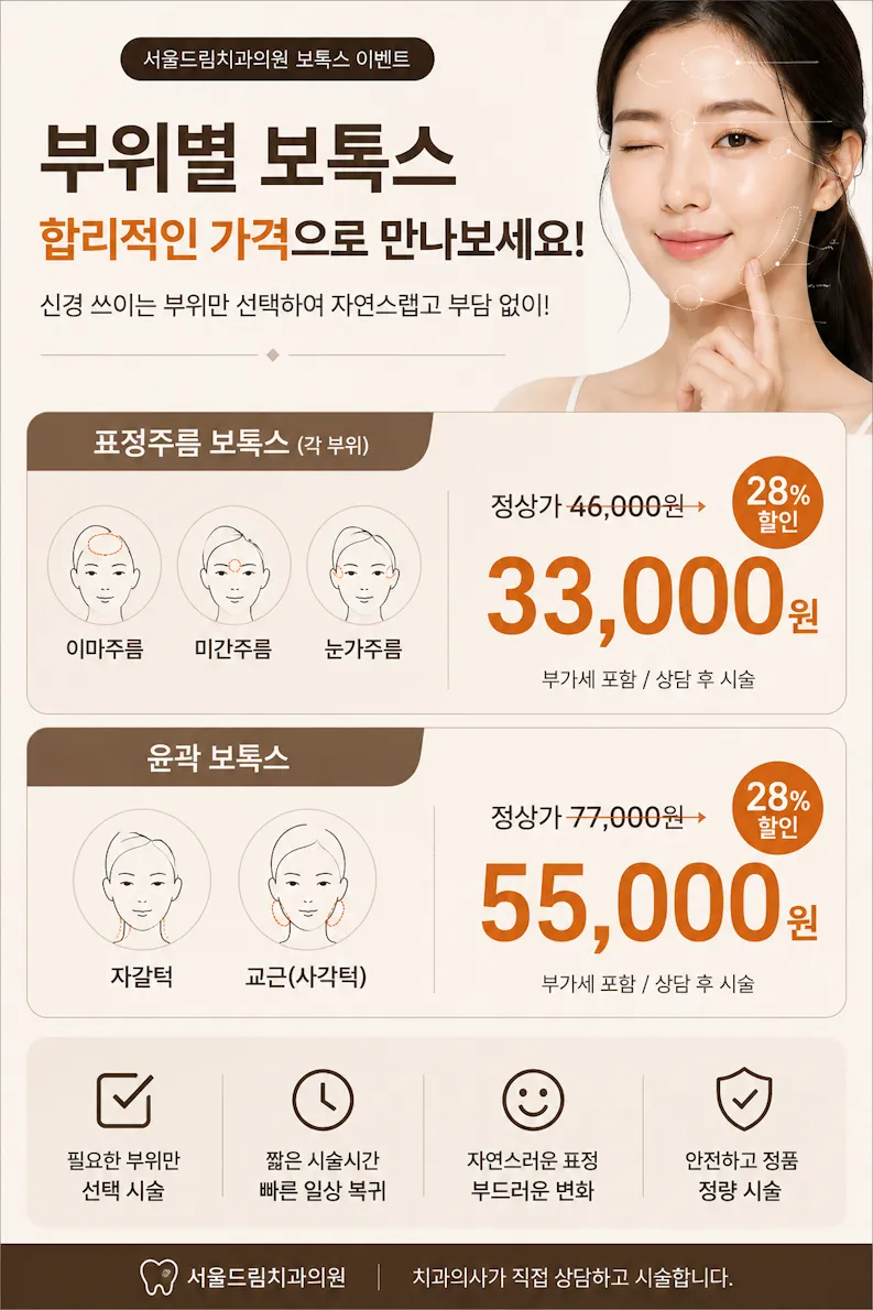 표정주름, 보톡스로 가볍게