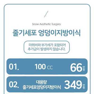 스노우의원 줄기세포 힙업 엉덩이지방이식 이벤트, 시술 상세 이미지