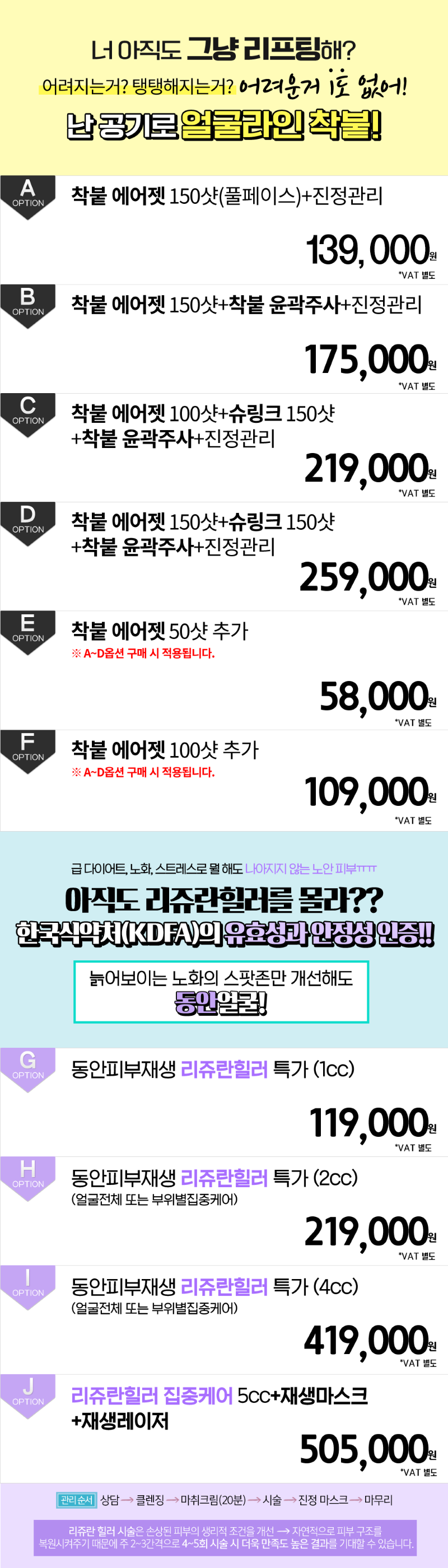 아름다운의원 공기로 리프팅 에어젯 이벤트, 시술 상세 이미지