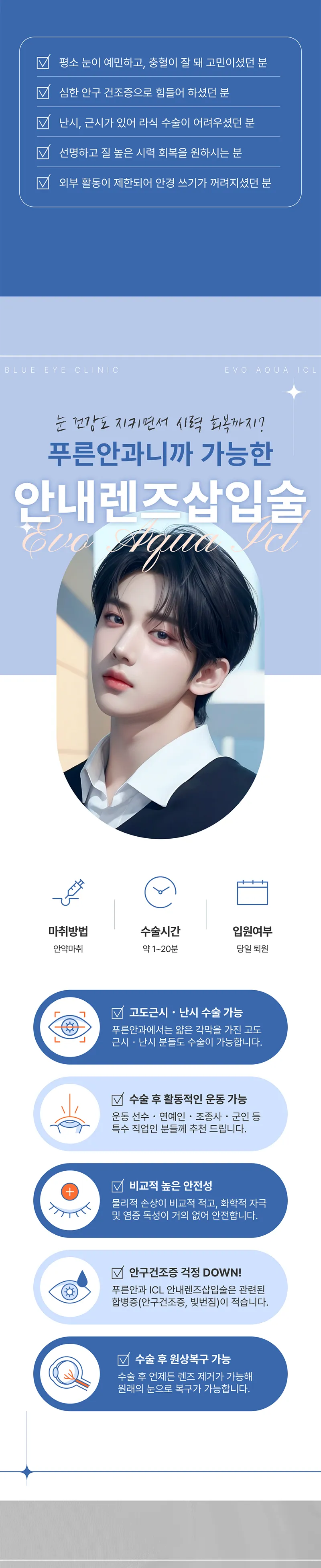 강남푸른안과 원데이 안내렌즈삽입술 450만원 이벤트, 시술 상세 이미지